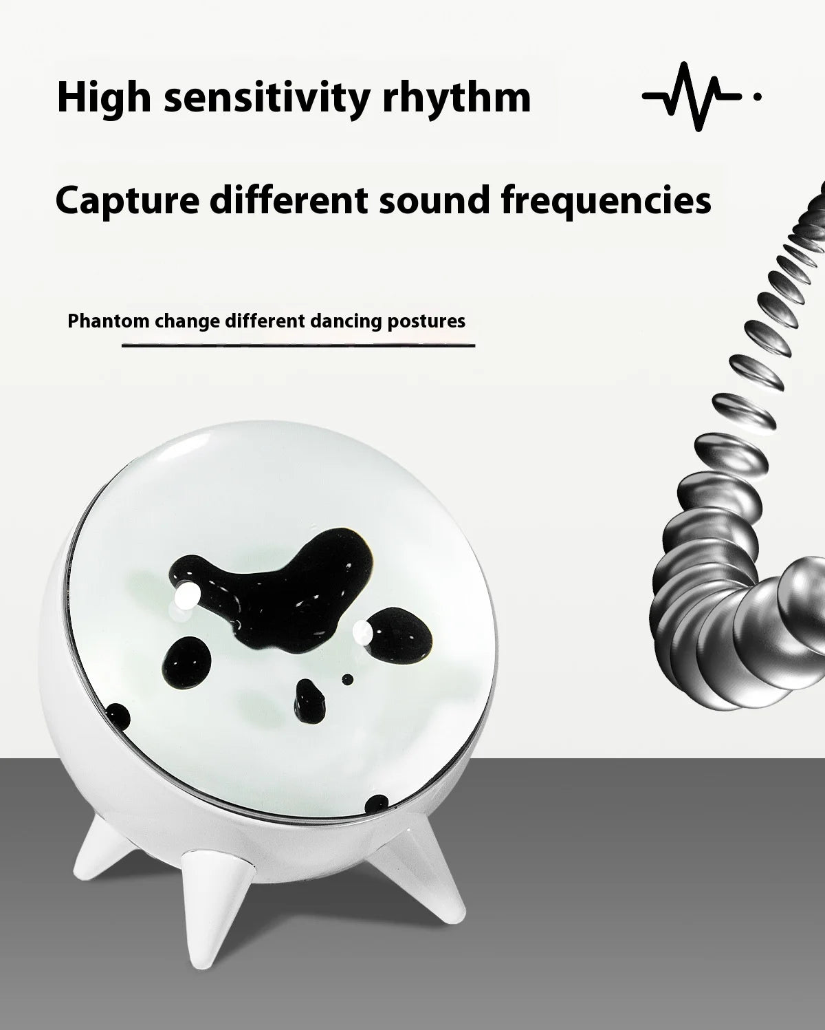 Frekvens-Magnetic Fluid Pickup, Venom Music Rhythm Light, Visualized Desktop, Trendy Ornament, Dance Liquid with Music, Gift Toy